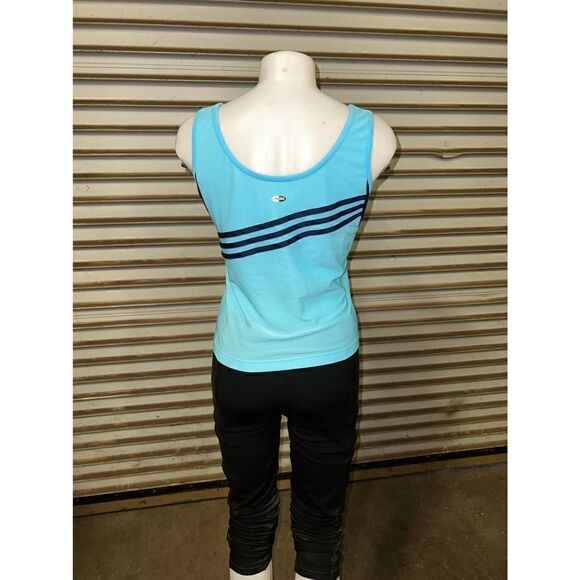 Addias Climacool top with mesh on neckline blue size large - Picture 3 of 11